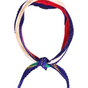 Hermes cobalt blue and red Paris themed scarf